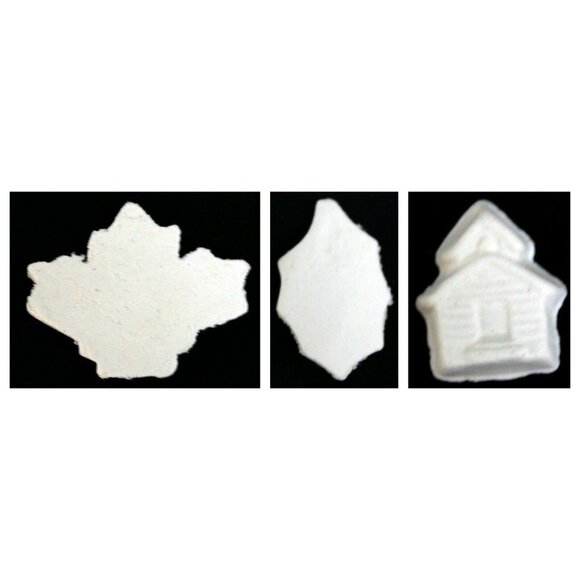 Lot of White Paintable Craft Pieces Flat & 3D Multiple Shapes House Apple Leaf - Picture 5 of 8